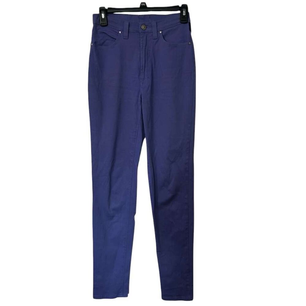 Versace Jeans Couture Vintage Purple Denim Pants Women Size 26 Corduroy Straight